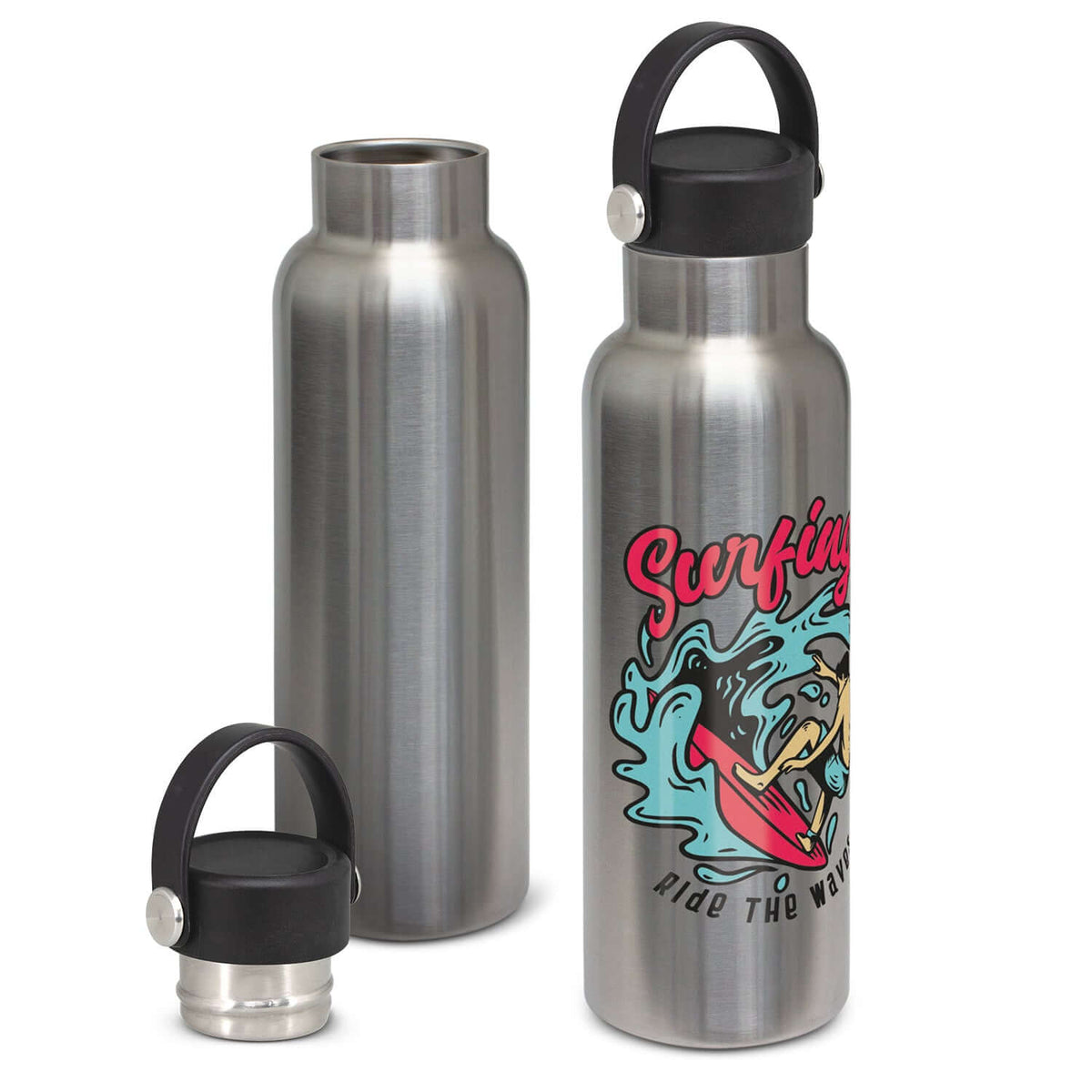 Nomad Vacuum Bottle Stainless - Carry Lid Corporate Gift Singapore