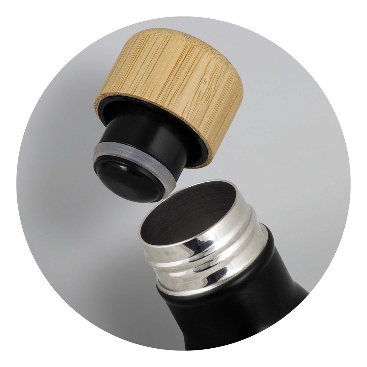 Mirage Vacuum Bottle with Bamboo Lid Corporate Gift Singapore