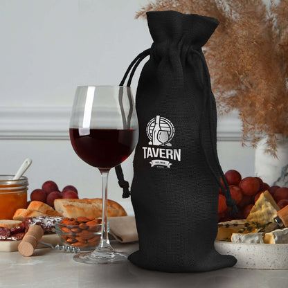 Jute Wine Drawstring Bag Corporate Gift Singapore