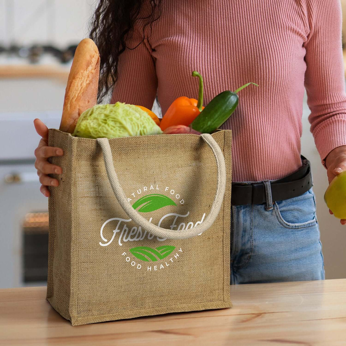 Monza Starch Jute Tote Bag Corporate Gift Singapore
