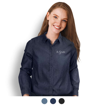 TRENDSWEAR Chester Women's Denim Shirt Corporate Gift Singapore