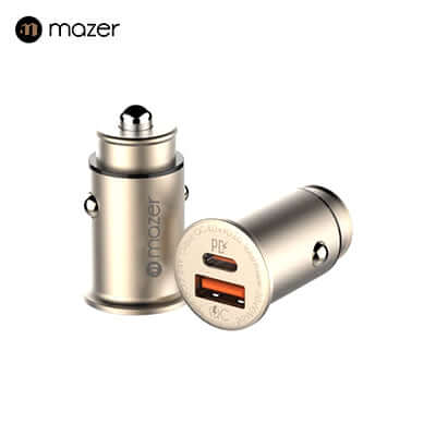 Mazer 46W USB-C + USB-A Car Charger by Corporate Gift Store Singapore