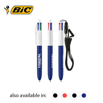 BIC 4 Colours Soft Ballpen with Lanyard Corporate Gift Singapore