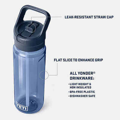 Yeti Yonder® 25 oz Water Bottle with Colour-Matched Yonder® Straw Cap by Corporate Gift Store Singapore