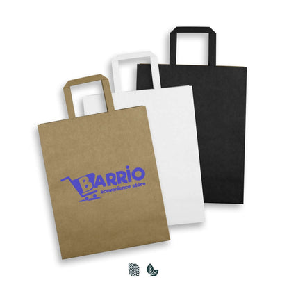 Large Flat Handle Paper Bag Portrait Corporate Gift Singapore