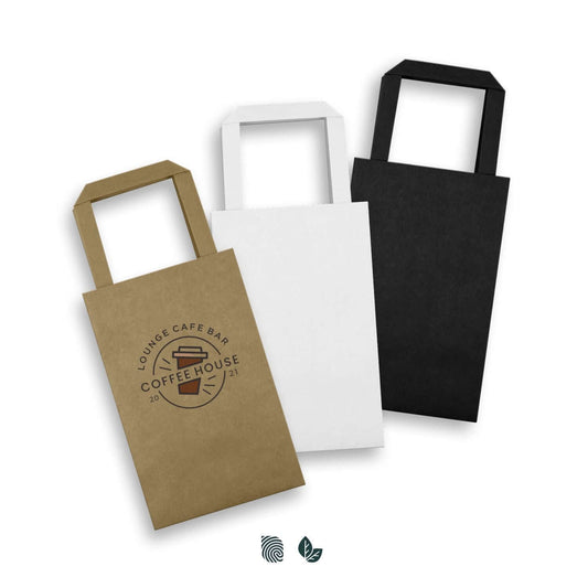 Small Flat Handle Paper Bag Portrait Corporate Gift Singapore