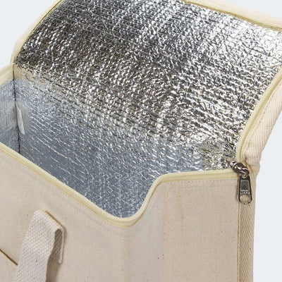 Aden Lunch Cooler Bag interior showing Metpet insulated lining for better temperature maintenance.