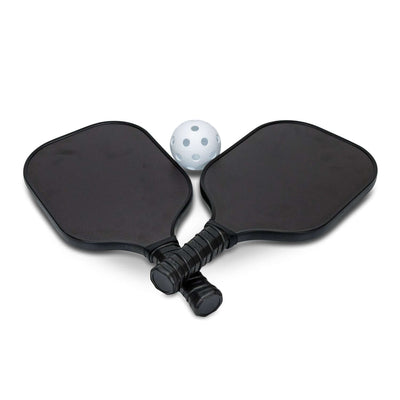 Baseline Pickleball Set with two paddles and one white pickleball on a white background