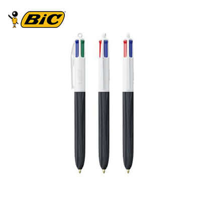 BIC 4 Colours Wood Style Ballpen with Lanyard Corporate Gift Singapore