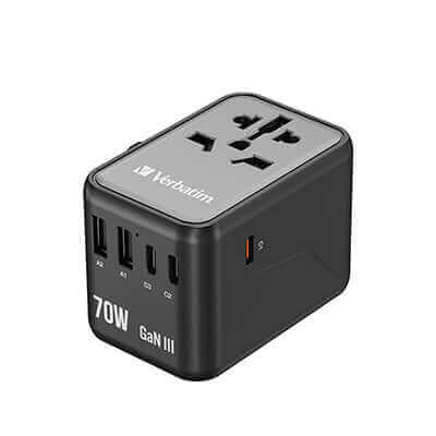 Verbatim 32124 GaN III 70W Universal Travel Adapter by Corporate Gift Store Singapore