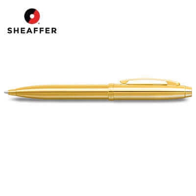 Sheaffer® Glossy PVD Gold Ballpoint Pen With PVD Gold Trim by Corporate Gift Store Singapore