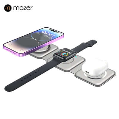 Mazer Mag Trifold 3-in-1 Foldable Wireless Charger by Corporate Gift Store Singapore