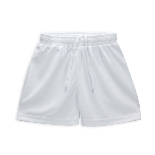 Custom Active Shorts made from 100% polyester mesh fabric with elasticated waistband and drawstring.