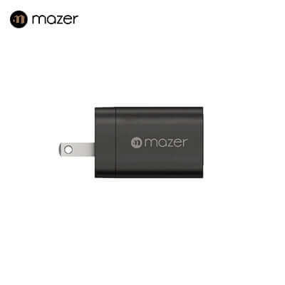 Mazer GaNPrestige 33W GaN Wall Charger with Travel Pins (2 Ports) by Corporate Gift Store Singapore