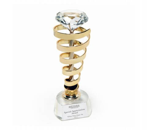 Orro Spin Diamond on Round Crystal Base by Corporate Gift Store Singapore