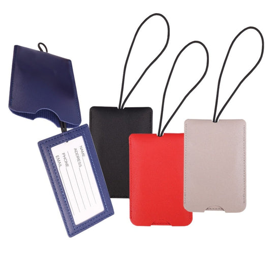 PU Luggage Tag with Strap by Corporate Gift Store Singapore