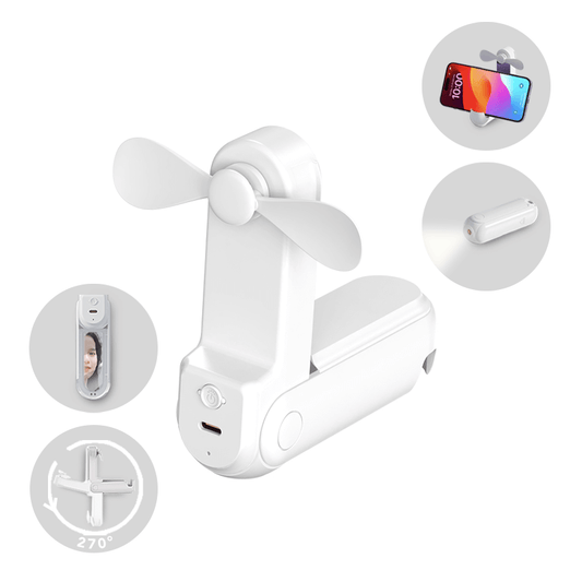 Multifunction Foldable Mini Fan with Torch by Corporate Gift Store Singapore