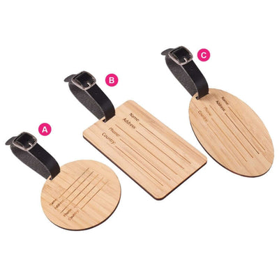 Wooden Luggage Tag