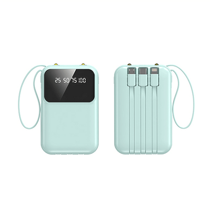 Mini Powerbank 10000mAh with 4 Built-in Cable by Corporate Gift Store Singapore