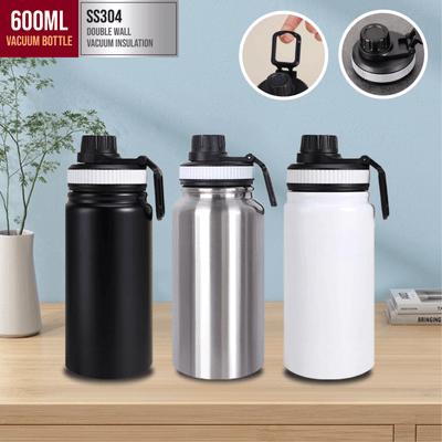 Sporty 600ml Stainless Steel Vacuum Flask by Corporate Gift Store Singapore