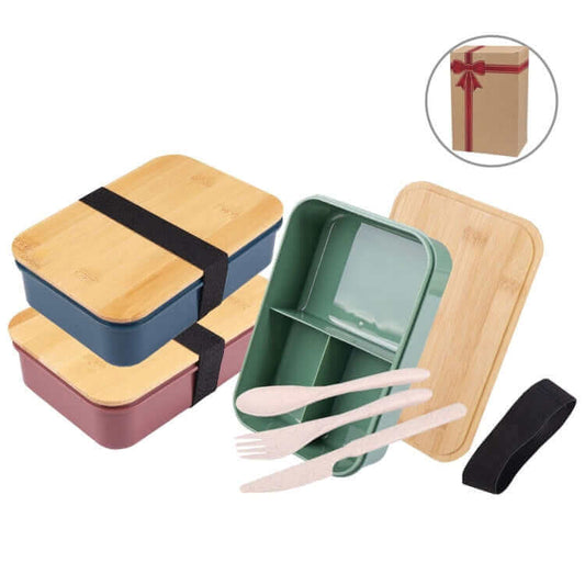 1200ml PP Lunch Box with Bamboo Lid by Corporate Gift Store Singapore