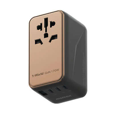Momax 1-World 4-Port GaN Travel Charger 170W + USB-C Cable by Corporate Gift Store Singapore