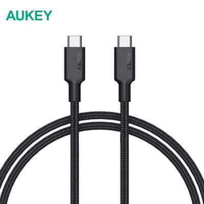 Aukey CB-CD21 100W Gen2 E-Marker PD USB 3.1 USB C to C Cable 1.2M by Corporate Gift Store Singapore