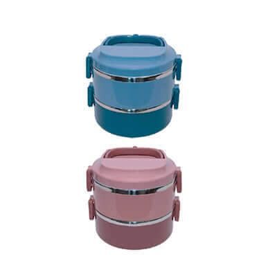 Round Double Layer Lunch Box Corporate Gift Singapore