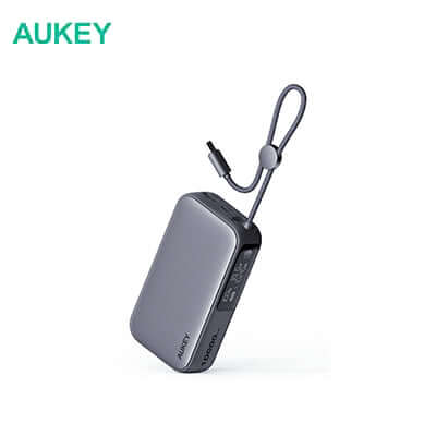 Aukey PB-Y47 10000mAh Powerbank with Built-in USB-C Cable by Corporate Gift Store Singapore