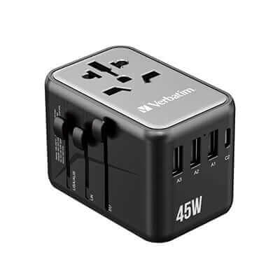 Verbatim 32123 5 Port 45W Universal Travel Adapter by Corporate Gift Store Singapore