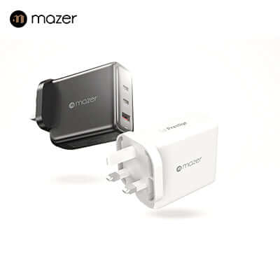 Mazer GaNPrestige 100W GaN Wall Charger (3 Ports) by Corporate Gift Store Singapore