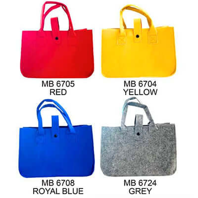 Felt Bag with Button Closure by Corporate Gift Store Singapore