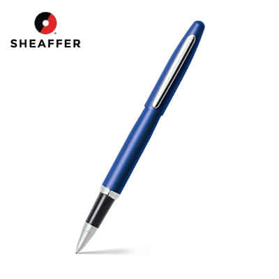 Sheaffer® VFM Neon Blue with Chrome trims Rollerball Pen by Corporate Gift Store Singapore