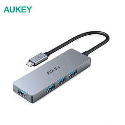 Aukey CB-C62 USB C to 4 Port USB 3.1 Aluminium Hub by Corporate Gift Store Singapore
