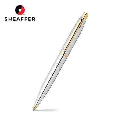 Sheaffer® VFM Polished Chrome with Gold Trims Ballpoint Pen by Corporate Gift Store Singapore