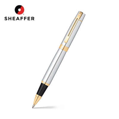 Sheaffer® 300 Chrome with Gold Trims Rollerball Pen by Corporate Gift Store Singapore