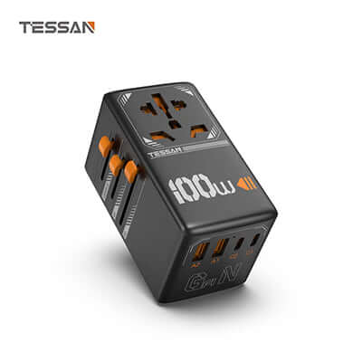 TESSAN 100W Fast Charging Adaptor with 2 USB C & 2 USB Charging Ports by Corporate Gift Store Singapore