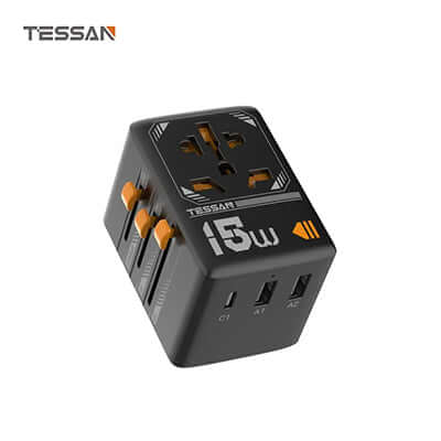 TESSAN 15W Travel Adapter with 1 USB C and 2 USB Ports by Corporate Gift Store Singapore