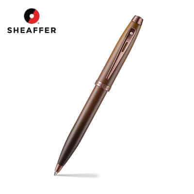 Sheaffer® Coffee Edition Matt Brown Ballpoint Pen with Regal Brown PVD Trims by Corporate Gift Store Singapore