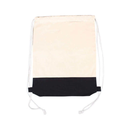 2 Tone Cotton Drawstring Backpack by Corporate Gift Store Singapore