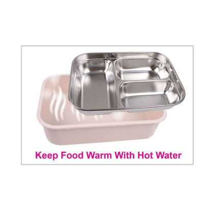 Stainless Steel Lunch Box with PP Layer by Corporate Gift Store Singapore