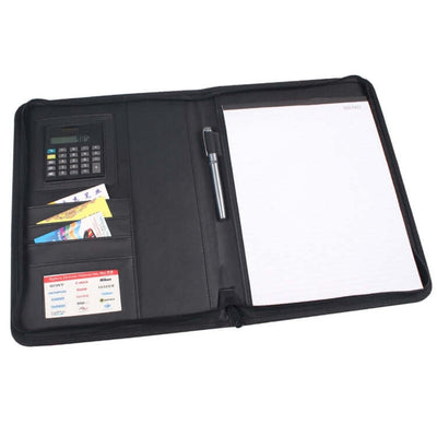 PU Seminar Folder with Calculator & Writing Pad