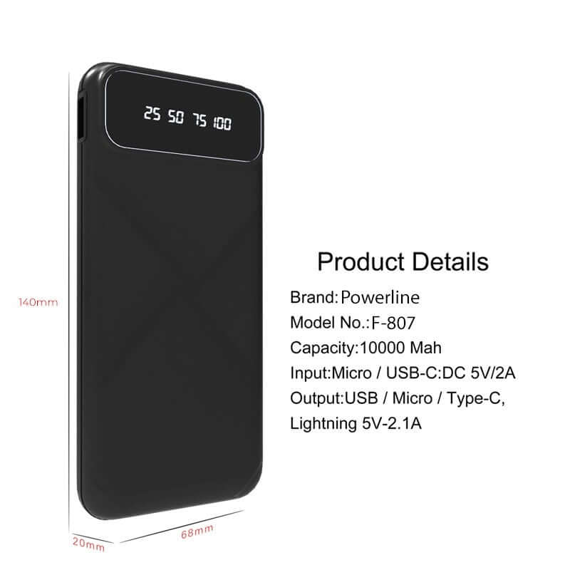 Powerbank 10000mAh with Detachable Cable by Corporate Gift Store Singapore