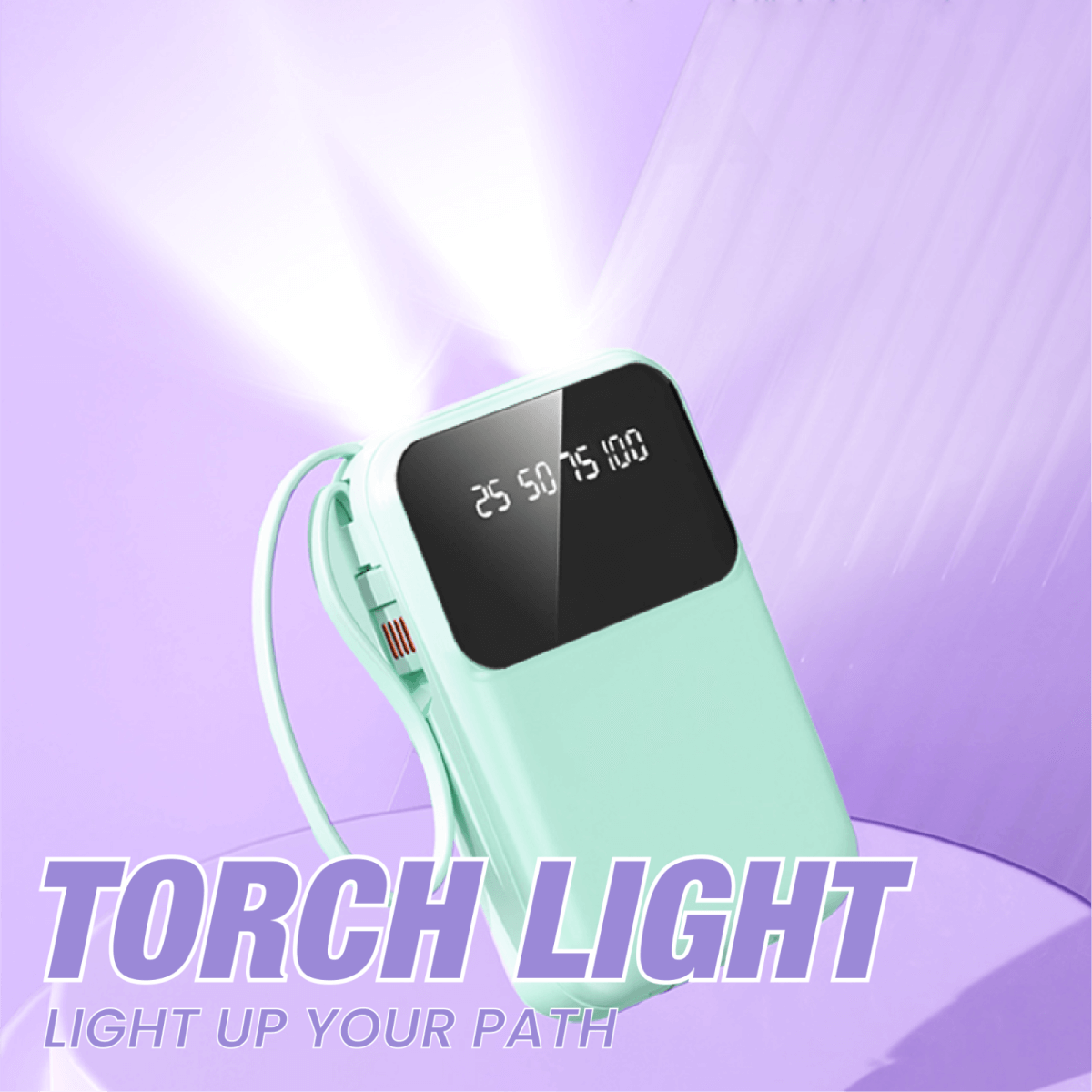 Mini Powerbank 10000mAh with 4 Built-in Cable by Corporate Gift Store Singapore