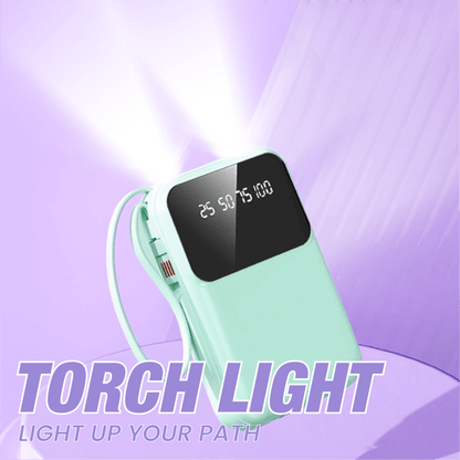 Mini Powerbank 10000mAh with 4 Built-in Cable by Corporate Gift Store Singapore