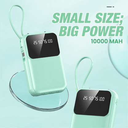 Mini Powerbank 10000mAh with 4 Built-in Cable by Corporate Gift Store Singapore