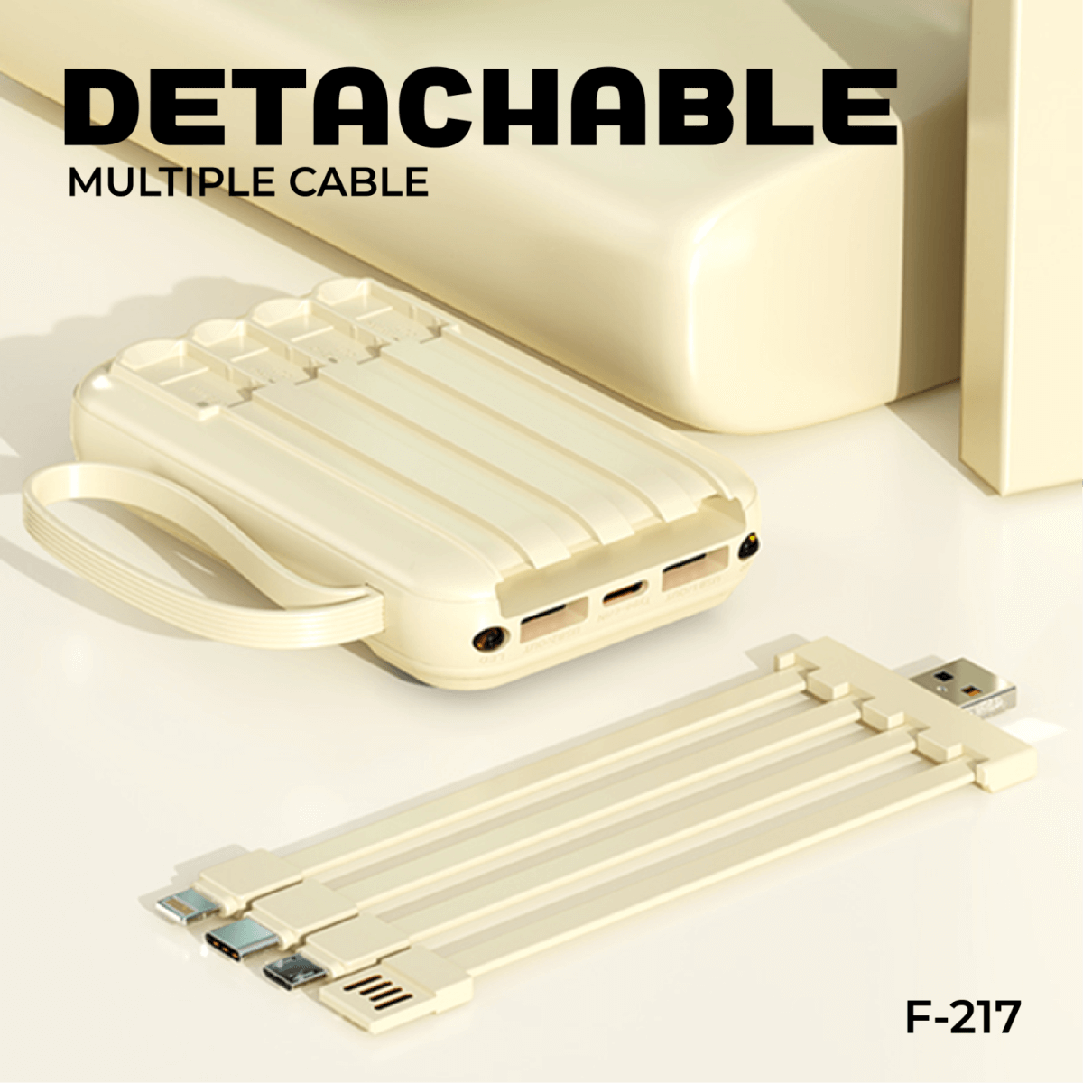 Powerbank 10000mAh with Detachable Cable by Corporate Gift Store Singapore
