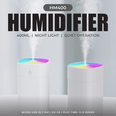400ml Humidifier with Colourful Ambience Light by Corporate Gift Store Singapore