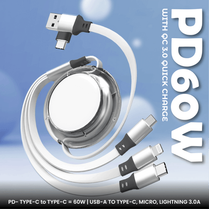 3 IN 2 Quick Charge Cable With Data Transfer by Corporate Gift Store Singapore