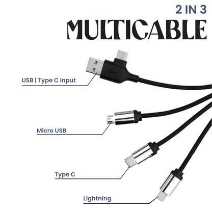 3 in 2 Fast Charging Cable (Round) by Corporate Gift Store Singapore